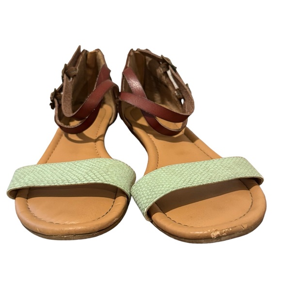 Women’s Flat Sandals With Double Ankle Straps, Zippered Back, Open Toe. Size 7.5 - Picture 8 of 8